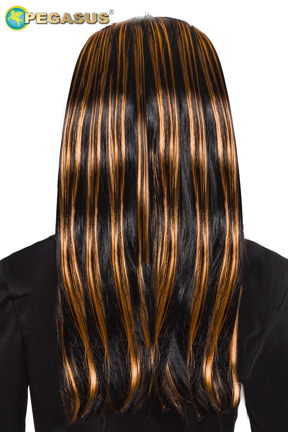 PARRUCCA BICOLORE NERO-ARANCIO